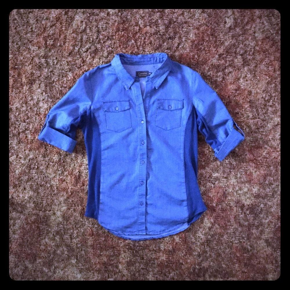 Cavalini Buttoned Down Denim Shirt Size M